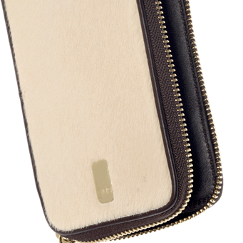 the women's candy bar wallet in pony leather