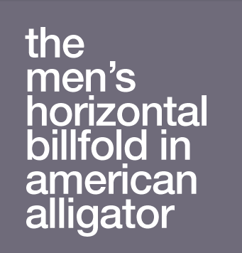 the men's horizontal billfold in american alligator