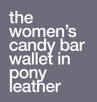 the women's candy bar wallet in pony leather